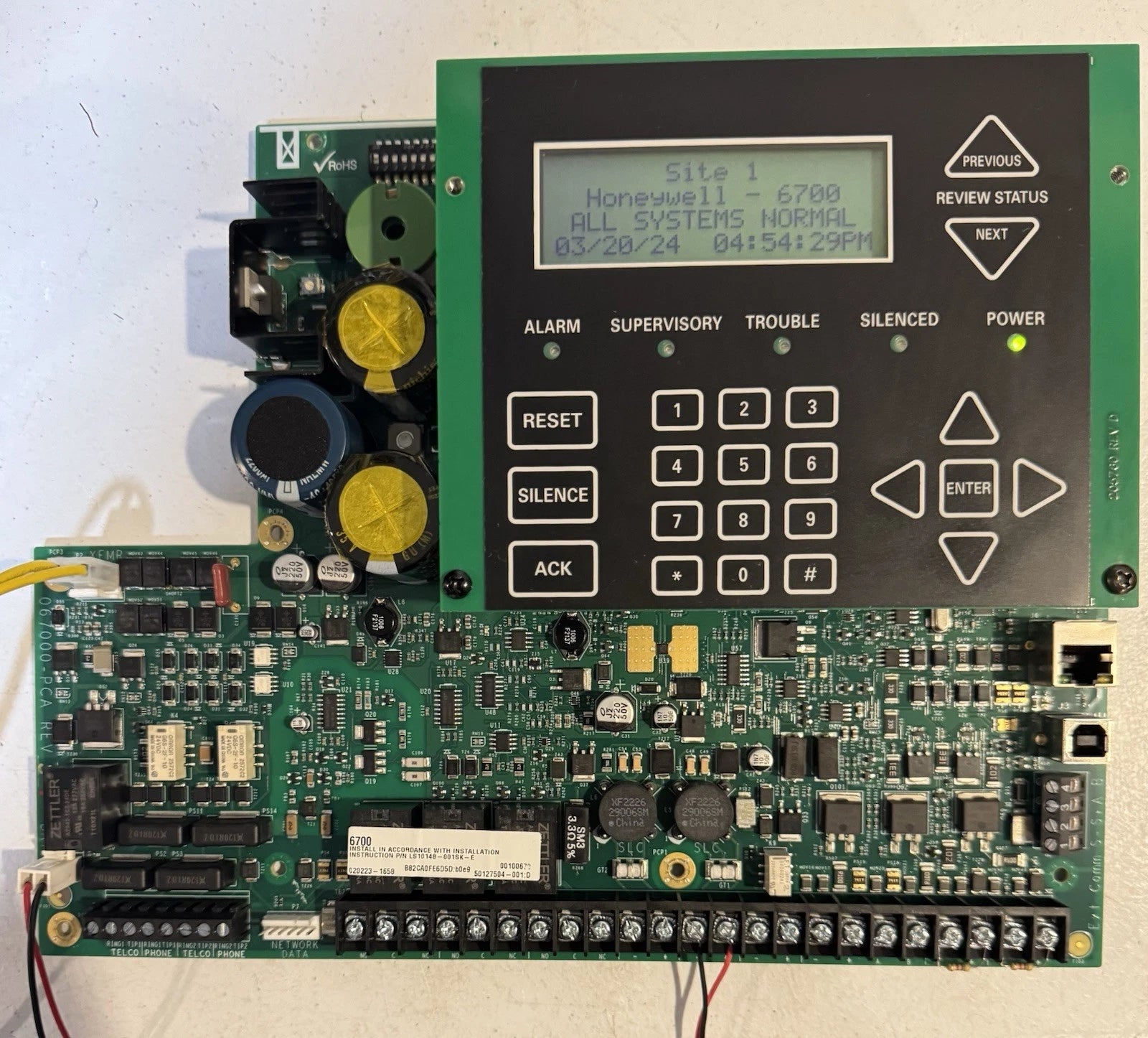 Silent Knight 6700. USED REPLACEMENT BOARD.